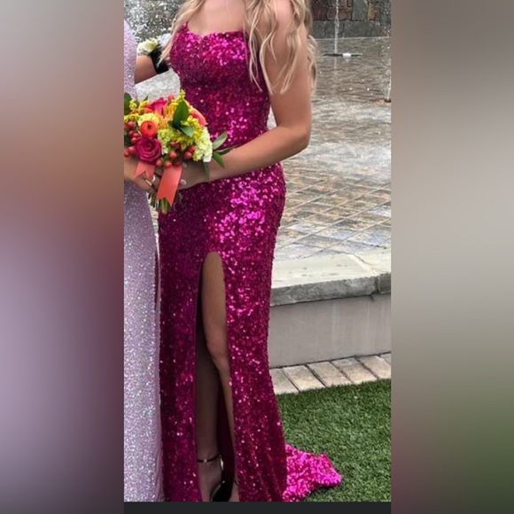 Sherri Hill 55540- Sequin Strapless Classic Prom Dress - Picture 4 of 8